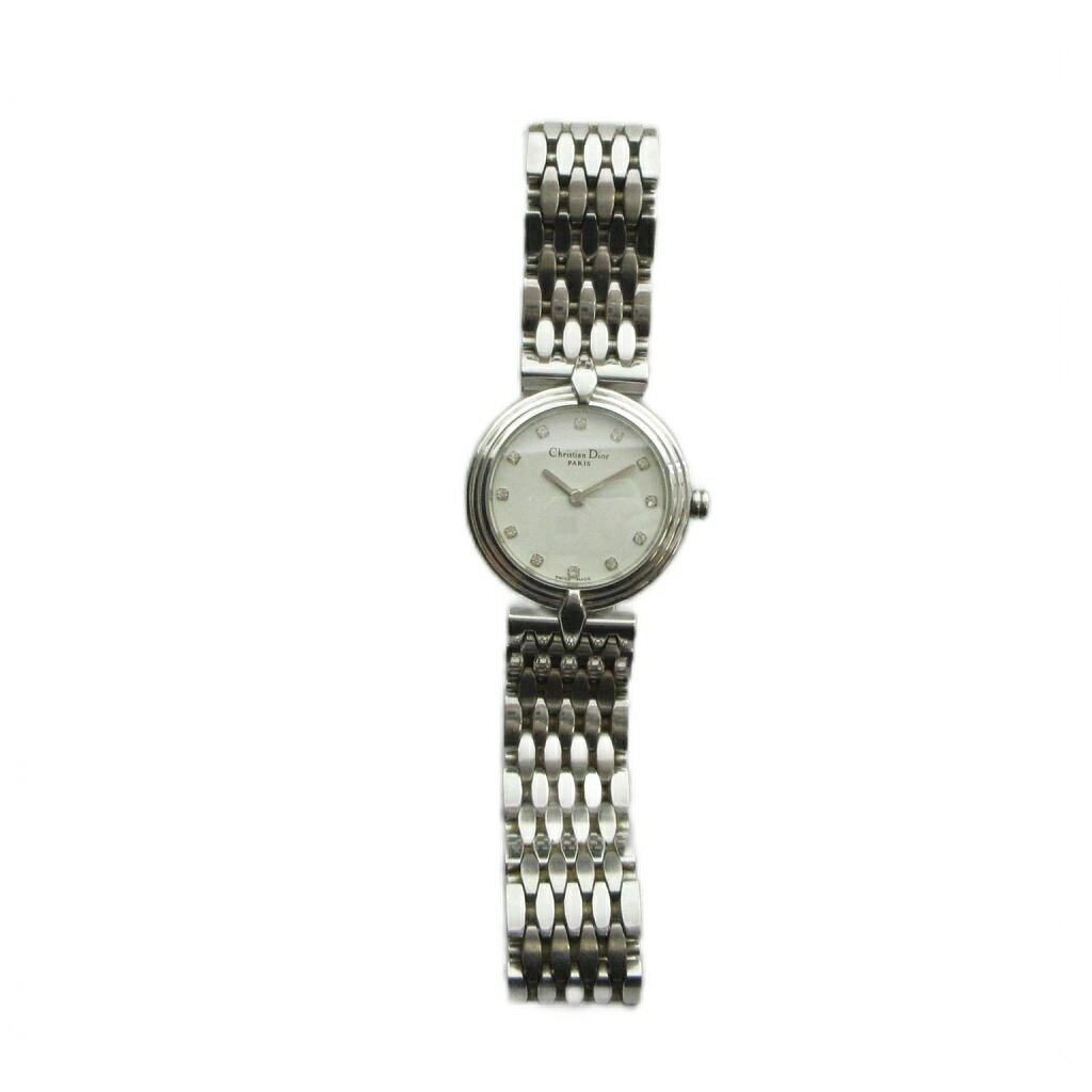 ブランド古着ベクトルプレミアム店の【中古】クリスチャンディオール Christian Dior ジャンク品 D68-100 腕時計 クォーツ ウォッチ ロゴ シルバー色 ■GY18 /MQ ■OH レディース 【ベクトル 古着】 260725｜アングル2