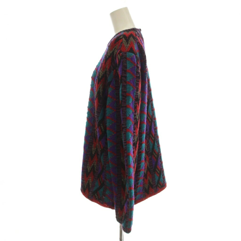 【中古】ハーディエイミス HARDY AMIES ニット セーター ウール 13 紫 パープル 総柄 クルーネック 長袖 /LP ■GY18 レディース 【ベクトル 古着】 260728 vectorpremium-19303917 ブランド古着ベクトルプレミアム店 サンプル画像2