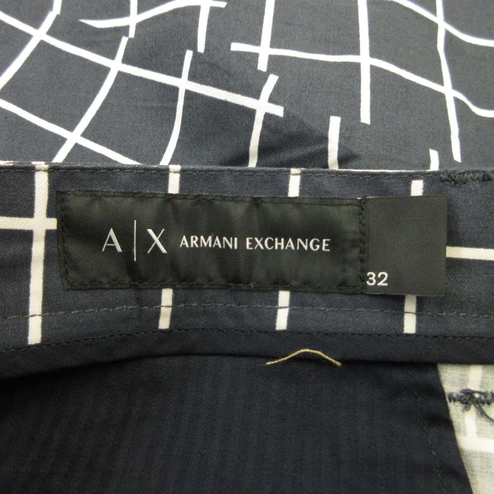 【中古】アルマーニエクスチェンジ A/X ARMANI EXCHANGE ショートパンツ ハーフパンツ チェック柄 総柄 32 L 紺 ネイビー 白 ホワイト /XZ ■GY18 メンズ 【ベクトル 古着】 260726 vectorpremium-19301816 ブランド古着ベクトルプレミアム店 サンプル画像3