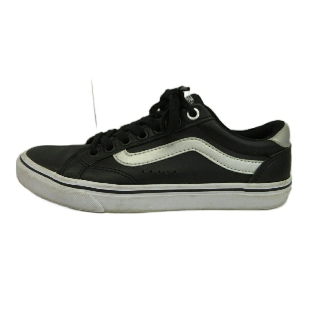 【中古】バンズ VANS ウィークリーコート WEEKLY COURT スニーカー レザー ローカット US5H 23.5cm 黒 ブラック V441 /XZ ■GY73 レディース 【ベクトル 古着】 260801