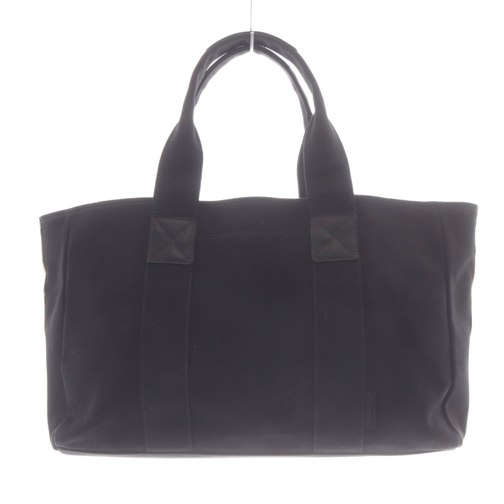 【中古】ポールスミス PAUL SMITH トートバッグ キャンバス マルチストライプ柄 黒 ブラック /SR ■GY18 メンズ 【ベクトル 古着】 260727