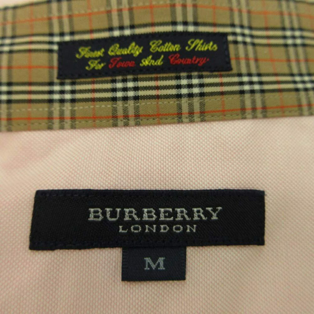 中古 バーバリー ロンドン BURBERRY LONDON ボタンダウンシャツ 長袖 ノバチェック ロゴ 刺繍 M ピンク XZ vectorpremium-19303838 ブランド古着ベクトルプレミアム店 サンプル画像3