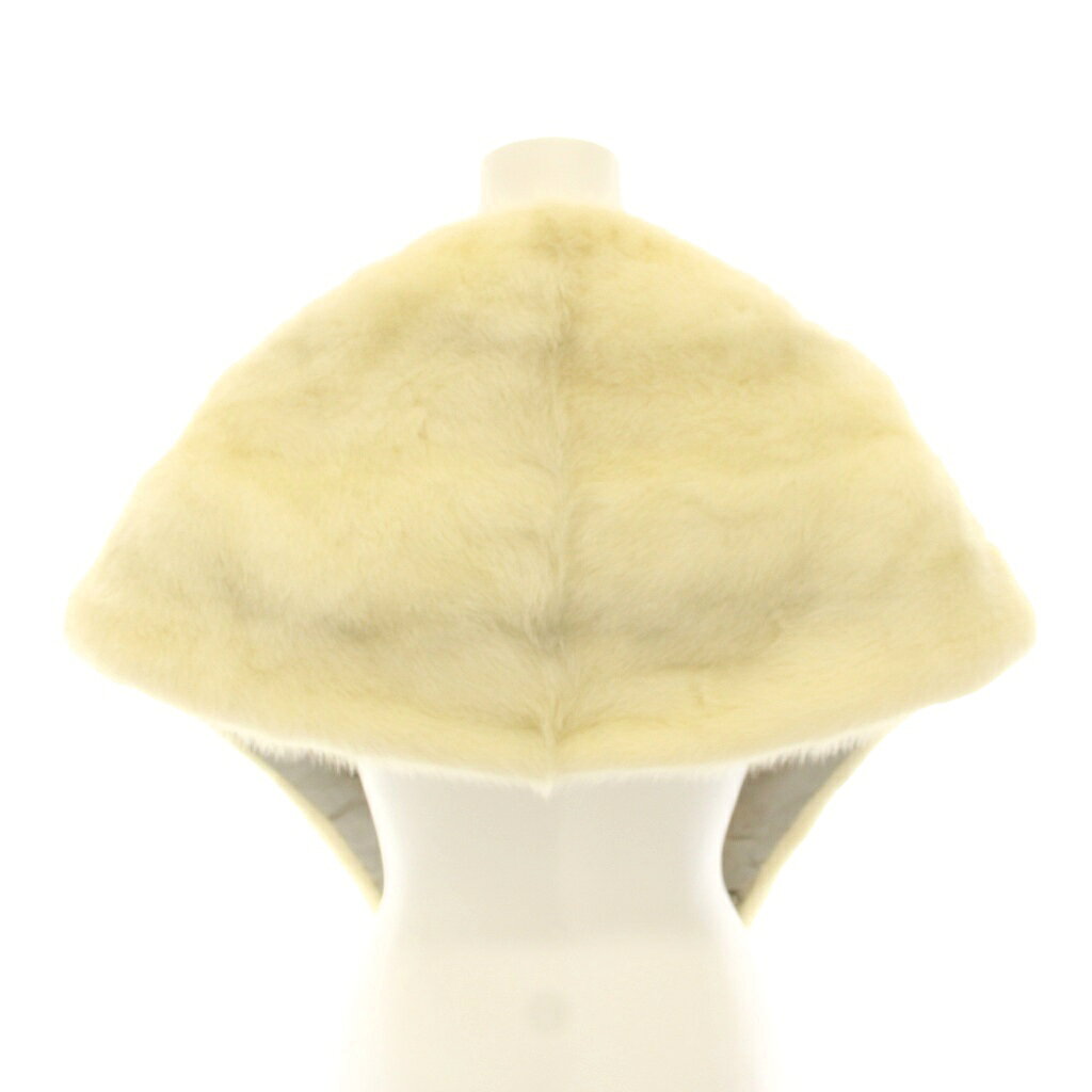 【中古】ノーブランド パールミンク ファー ティペット フリンジ 白 ホワイト /YT ...