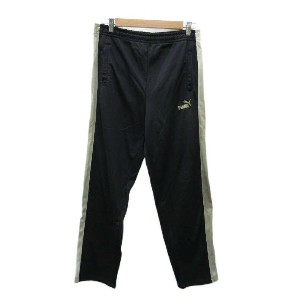 【中古】プーマ PUMA スポーツウェア ジャージ パンツ L 黒 ブラック サイドライン ロング丈 /YS34 ■GY99 メンズ 【ベクトル 古着】 260804