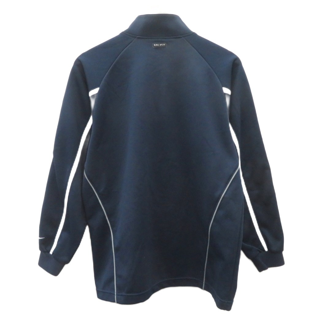 【中古】ナイキ NIKE スポーツウェア ジャージ ブルゾンジャケット S 紺 ネイビー ...