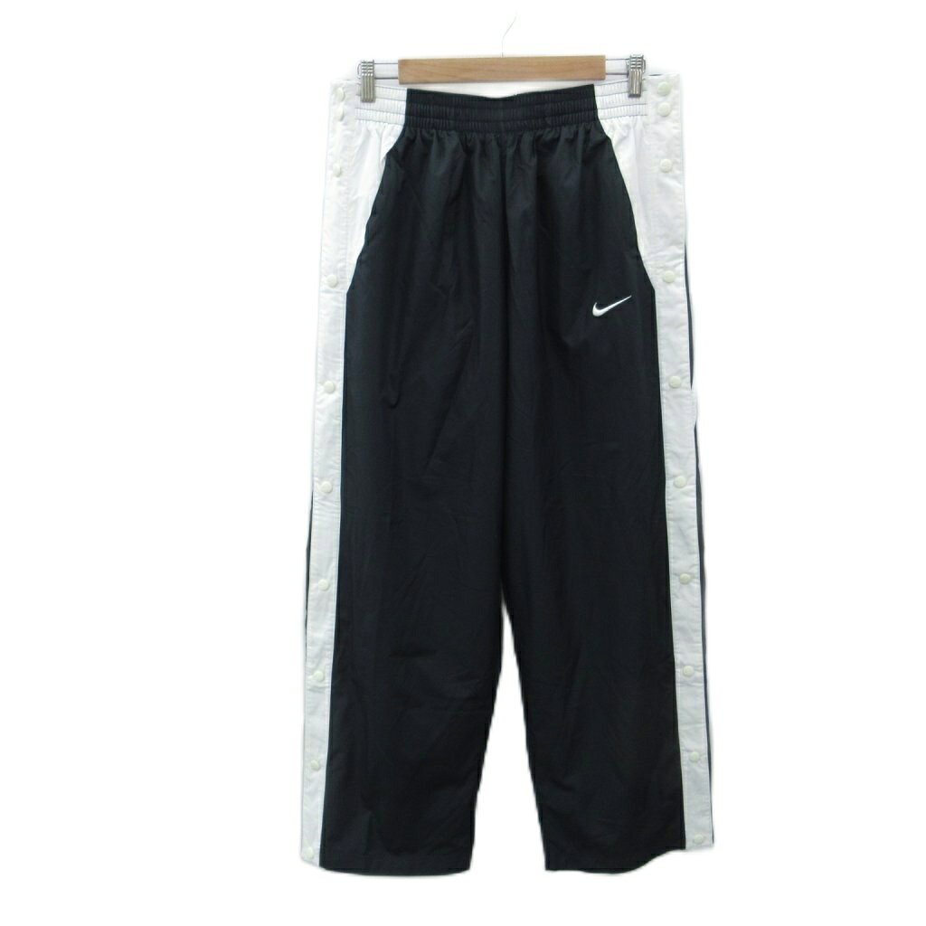 【中古】ナイキ NIKE スポーツウエア パンツ ロング丈 XL 黒 ブラック ロゴ刺繍 /S...