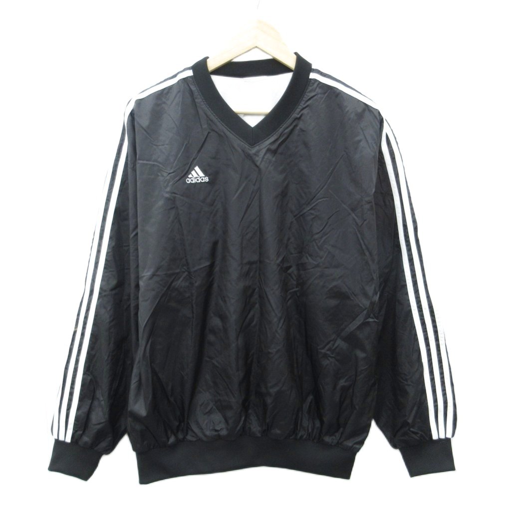 【中古】アディダス adidas スポーツウエア ウインドブレーカー 黒 Vネック プルオーバー ロゴ刺繍 /SY19 ■GY12 メンズ 【ベクトル 古着】 260805ブランドアディダス adidas表記サイズサイズ表記なし実寸サイズ肩幅：61cm　身幅：62cm　着丈：73cm　袖丈：57.5cm　　素材ケアタグが無い為分かりかねます色黒仕様裏地あり 伸縮性なし状態ブランドタグがありません。 使用感が少なく、かなり状態の良い商品です。 ※あくまでも中古品ですので掲載写真や記載内容をご確認いただき、ご理解の上ご購入ください。商品のお問い合わせの回答を休止しております。＊各商品ページの商品詳細等をご確認の上ご購入ください。【中古】アディダス adidas スポーツウエア ウインドブレーカー 黒 Vネック プルオーバー ロゴ刺繍 /SY19 ■GY12 メンズ 【ベクトル 古着】 260805状態ランク　”A”詳細については、下記および「状態ランクについて」ページをご覧ください。未使用・新品の商品ほぼ新品同様の商品使用感が少なく、かなり状態の良い商品使用感はあるが、傷や汚れの少ない商品使用感の他、傷や汚れが見られる商品かなり大きな傷みがある難あり商品※S〜CランクはUSED品となりますので、使用感をご理解の上でご入札下さい。状態ランクについてinformationブランドアディダス adidas表記サイズサイズ表記なし実寸サイズ肩幅：61cm　身幅：62cm　着丈：73cm　袖丈：57.5cm　　素材ケアタグが無い為分かりかねます色黒仕様裏地あり 伸縮性なし状態ブランドタグがありません。 使用感が少なく、かなり状態の良い商品です。 ※あくまでも中古品ですので掲載写真や記載内容をご確認いただき、ご理解の上ご購入ください。商品のお問い合わせの回答を休止しております。＊各商品ページの商品詳細等をご確認の上ご購入ください。本商品は一点物です他サイトや店舗にて販売している商品です。多少のお時間差にて欠品になることもございます。予めご了承頂ますようお願い致します。ベクトル・サイズガイドはこちらこの商品と同じブランドの商品を見る