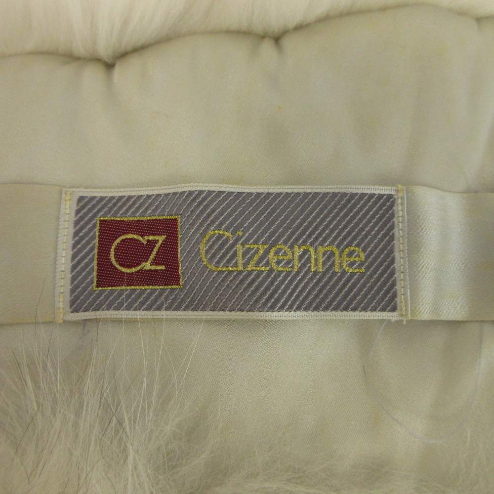 【中古】シゼンヌ Cizenne ティペット マフラー 毛皮 フォックスファー 白 ホワイ...