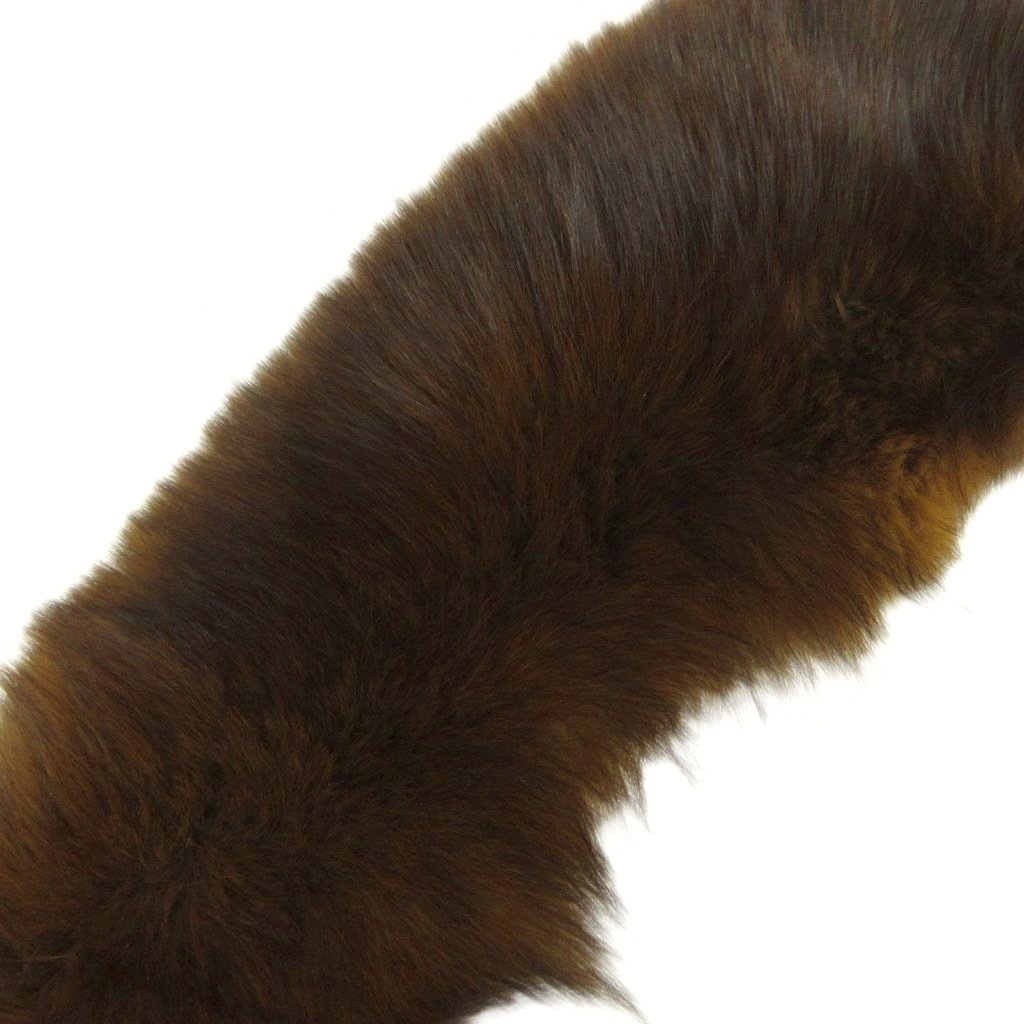 【中古】ノーブランド ティペット マフラー 毛皮 ラクーンファー 茶色 ブラウン /X...