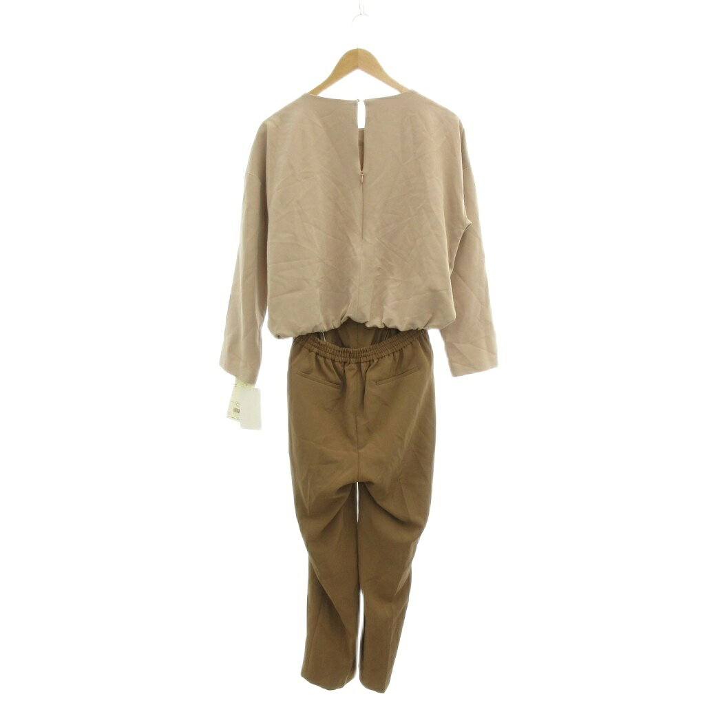 【中古】未使用品 ミラオーウェン Mila Owen タグ付き 後ふらしテーパーオールインワン ラウンドネック 長袖 1 ピンクベージュ 茶 ブラウン 09WF0194016 /NU ■GY06 レディース 【ベクトル 古着】 260902 vectorpremium-19399141 ブランド古着ベクトルプレミアム店 サンプル画像2