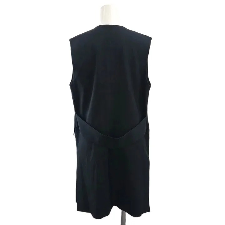 【中古】ミラオーウェン Mila Owen ロングベスト ノーボタン Vネック リネン混 0 黒 ブラック /RY ■GY74 レディース 【ベクトル 古着】 261014 vectorpremium-19497850 ブランド古着ベクトルプレミアム店 サンプル画像2