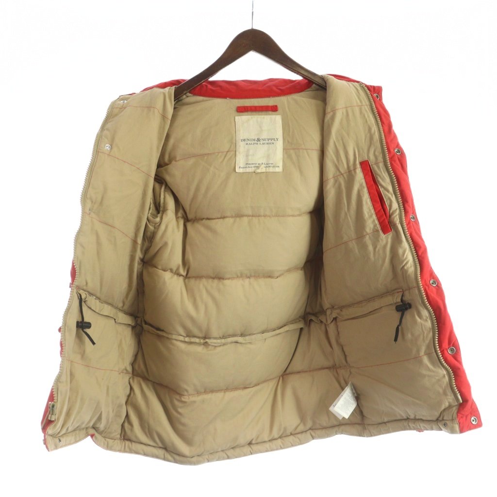 ブランド古着ベクトルプレミアム店の【中古】デニム&サプライ ラルフローレン DENIM & SUPPLY RALPH LAUREN ダウンジャケット 長袖 フェイクファー フード ジップアップ XS 赤 レッド ■GY17 /MQ メンズ 【ベクトル 古着】 260223｜アングル3