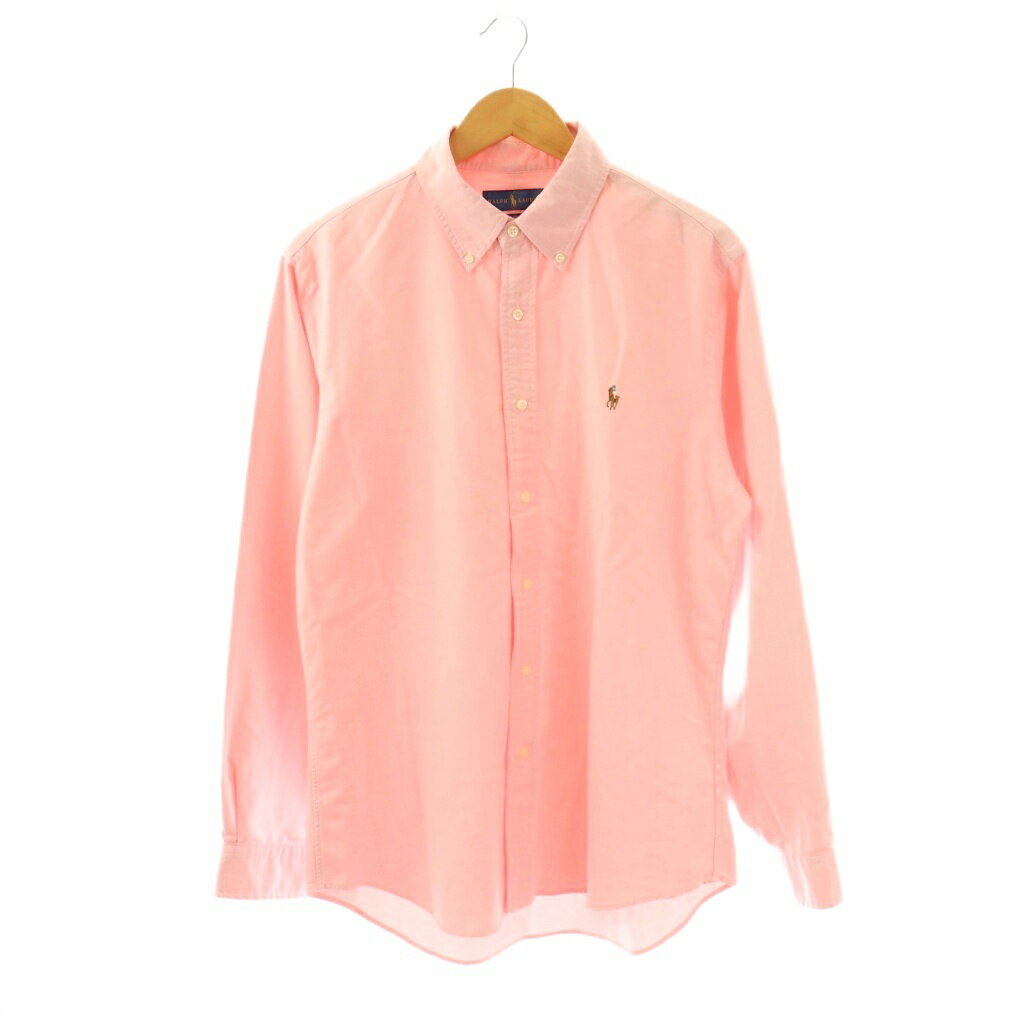 【中古】ラルフローレン RALPH LAUREN 0200011589 ボタンダウンシャツ 長袖 ロゴ刺...