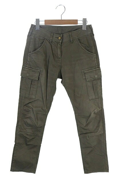 【中古】プラステ PLST カーゴパンツ テーパード X0 カーキ 緑 /DF レディース 【ベクトル 古着】 210302