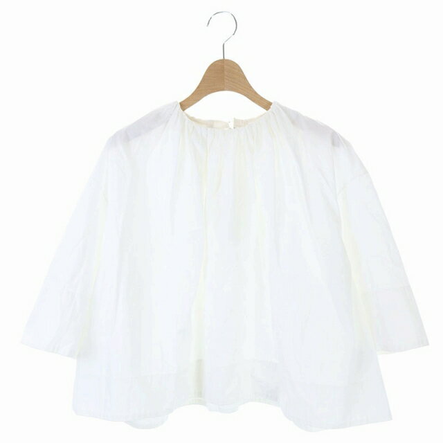 【中古】アストラット ASTRAET ブラウス ギャザー 七分袖 白 /KN レディース 【ベクトル 古着】 210309