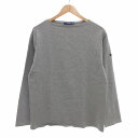 【中古】セントジェームス SAINT JAMES バスクシャツ カットソー 長袖 仏製 L グレー /UO メンズ 【ベクトル 古着】 250613