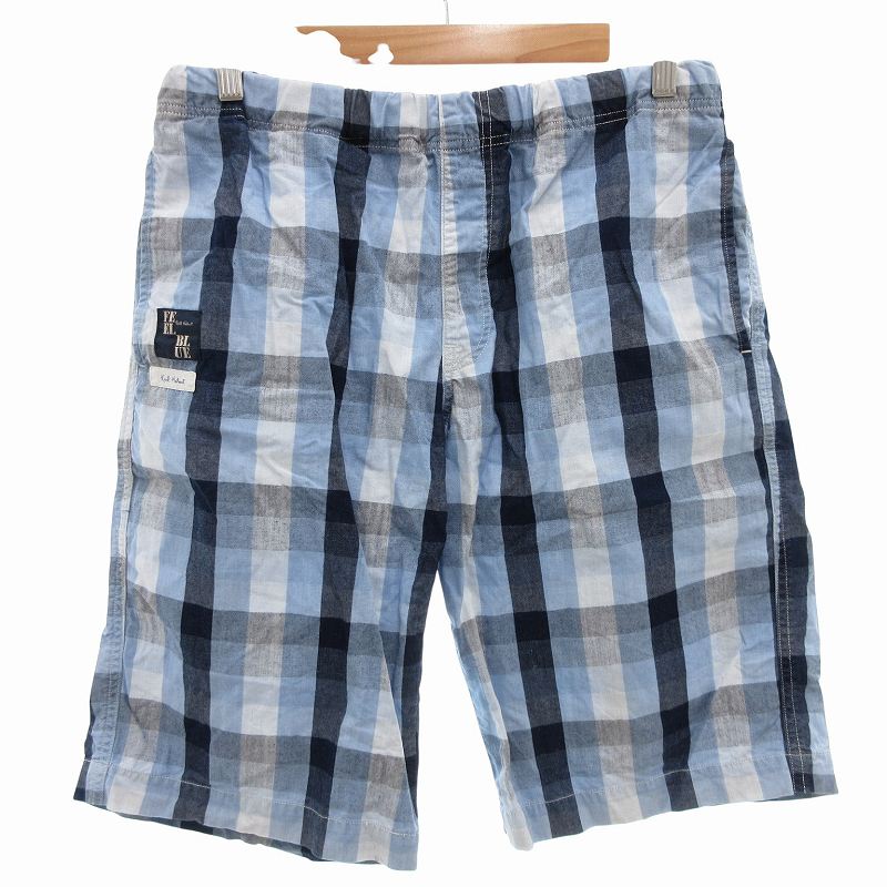 【中古】カールヘルム Karl Helmut FEEL BLUE ハーフパンツ ショート ショーツ イージー チェック 3 M 青 ブルー /FF 【ベクトル 古着】 250624