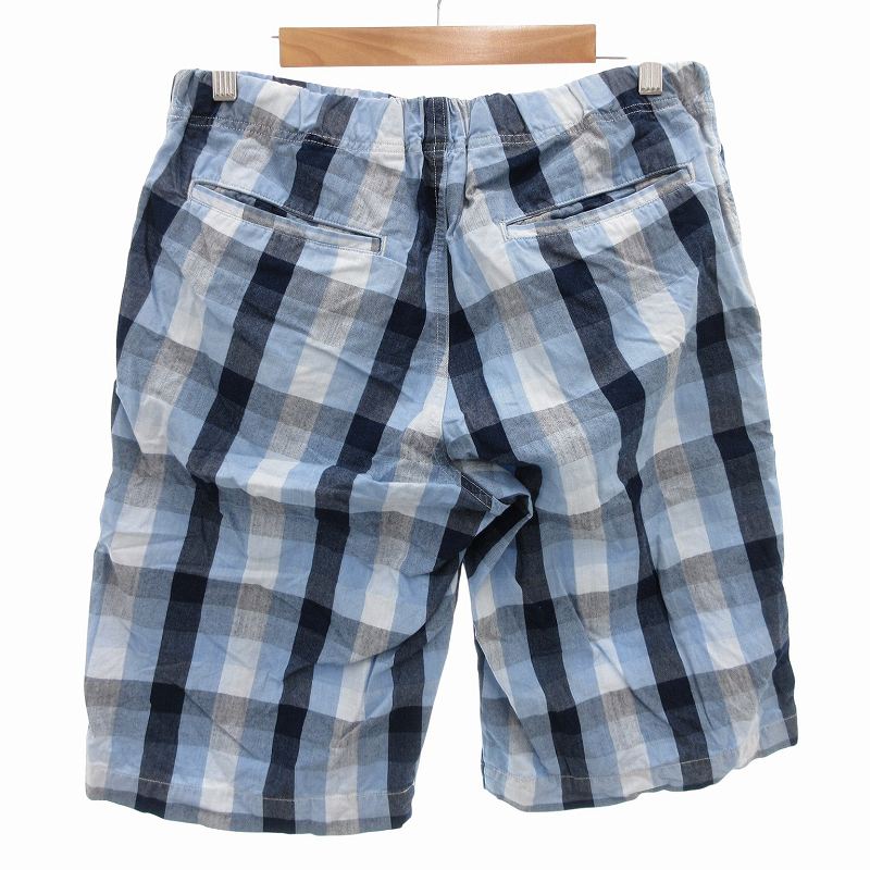 【中古】カールヘルム Karl Helmut FEEL BLUE ハーフパンツ ショート ショーツ イージー チェック 3 M 青 ブルー /FF 【ベクトル 古着】 250624