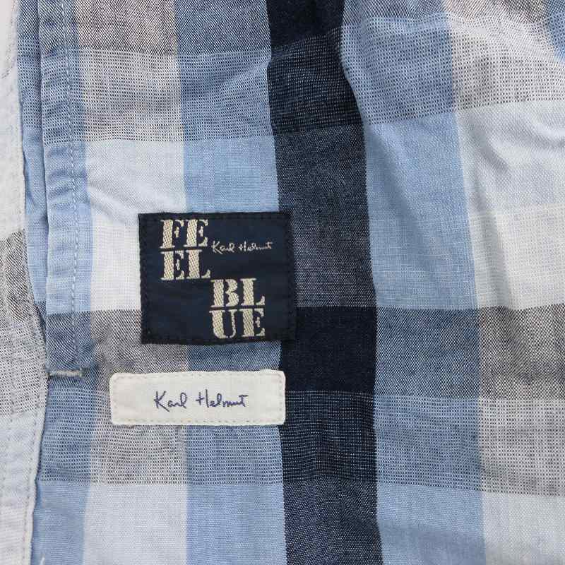 【中古】カールヘルム Karl Helmut FEEL BLUE ハーフパンツ ショート ショーツ イージー チェック 3 M 青 ブルー /FF 【ベクトル 古着】 250624