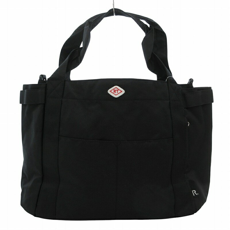 【中古】未使用品 ルートート rootote タグ付き SN.ミディアムポケッツーA トートバッグ 手提げ ロゴ 黒 ブラック /FF レディース 【ベクトル 古着】 250625