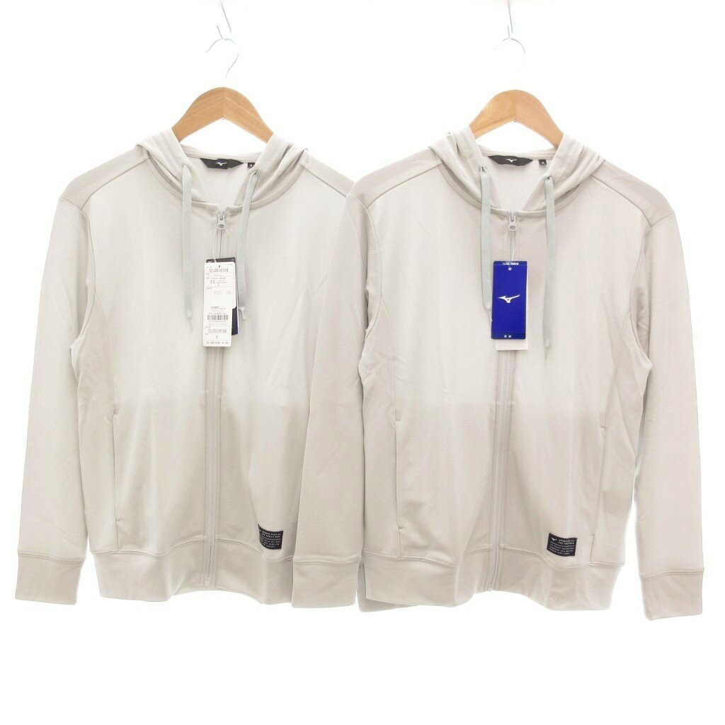 【中古】未使用品 ミズノ MIZUNO タグ付き アイスタッチパーカー 2点セット まとめ ジップアップ S シルバーグレー /UO メンズ 【ベクトル 古着】 250902(4)