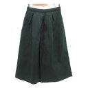 【中古】チェスティ Chesty ワイドパンツ ガウチョ タック 1 緑 グリーン 9A804 /UO 【ベクトル 古着】 250902|詳細画像