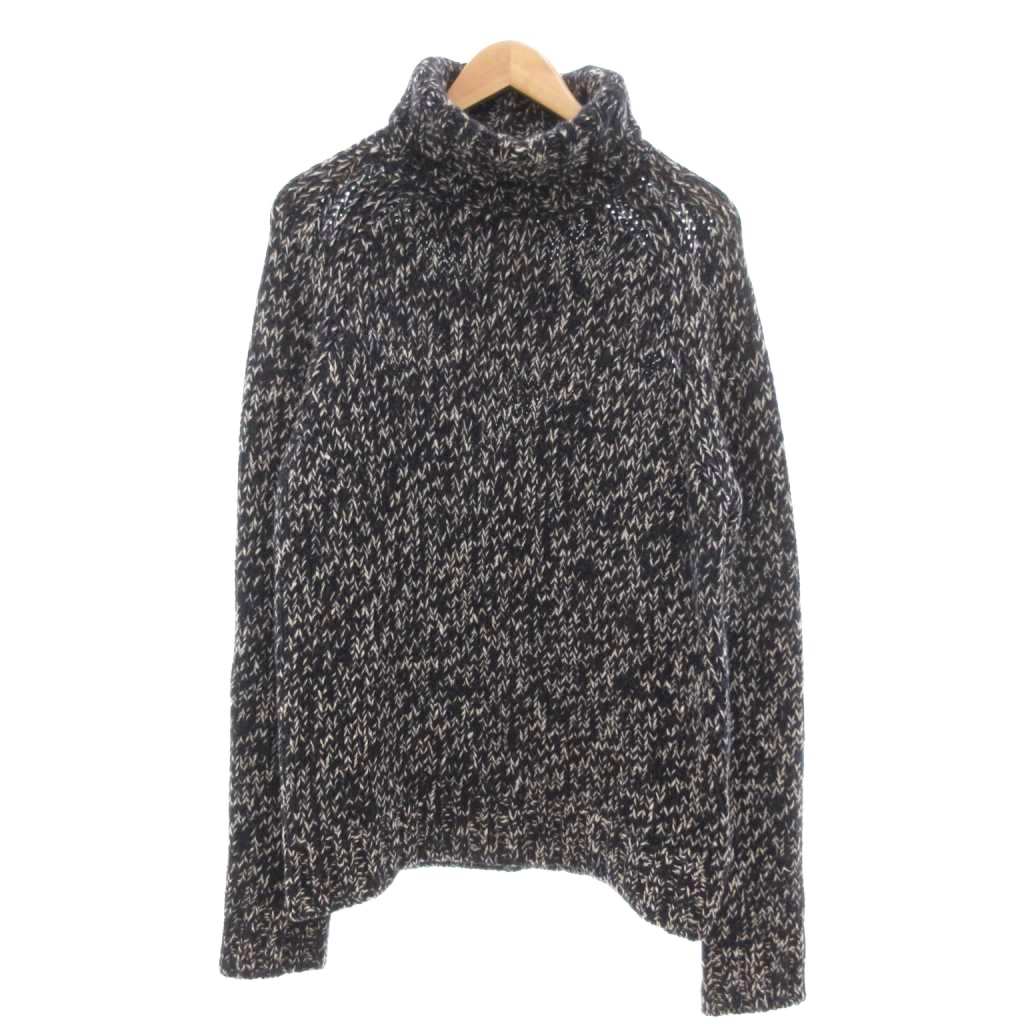 【中古】カングラ Kangra セーター ミックスニット カシミヤ混 タートルネック 長袖 厚手 ローゲージ 紺系 /UO メンズ レディース 【ベクトル 古着...