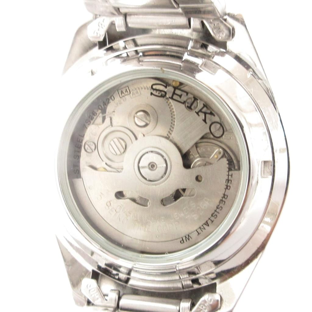 【中古】セイコー SEIKO 5 ファイブ 腕時計 アナログウォッチ 自動巻き 裏スケ シルバーカラー 7S26-0420 /AE メンズ 【ベクトル 古着】 250919