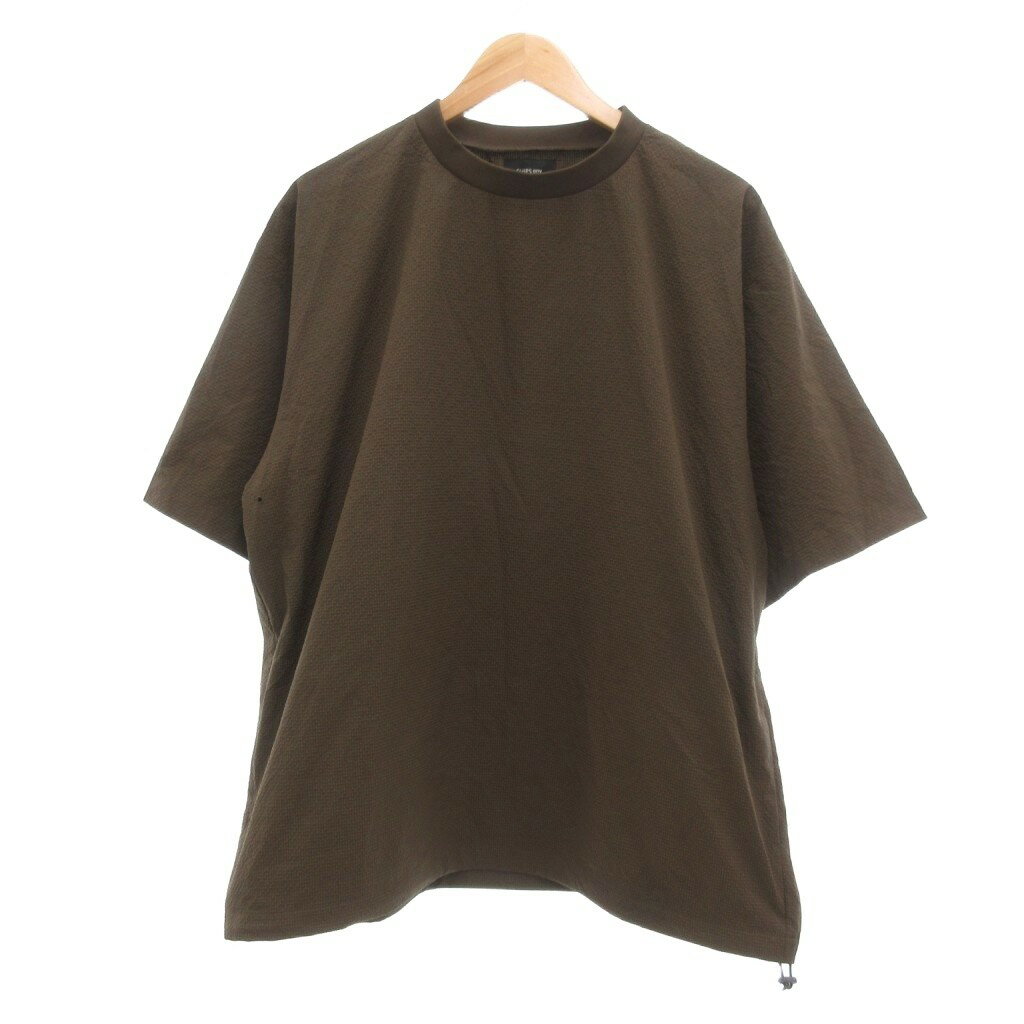 【中古】シップス SHIPS any SOLOTEX シアサッカー スピンドル セットアップ Tシャツ パンツ L 茶 ブラウン /UO メンズ 【ベクトル 古着】 250926