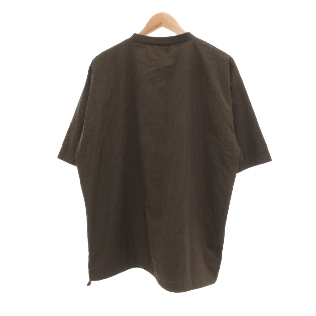 【中古】シップス SHIPS any SOLOTEX シアサッカー スピンドル セットアップ Tシャツ パンツ L 茶 ブラウン /UO メンズ 【ベクトル 古着】 250926