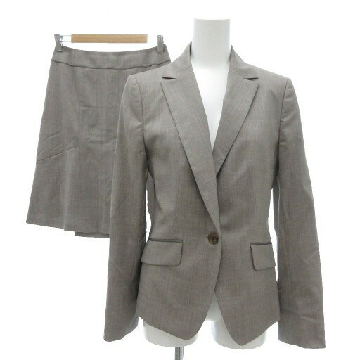 【中古】インディヴィ INDIVI スーツ セットアップ フォーマル テーラードジャケット スカート タイト ひざ丈 38 グレー /NU レディース 【ベクトル 古着】 251021(4)