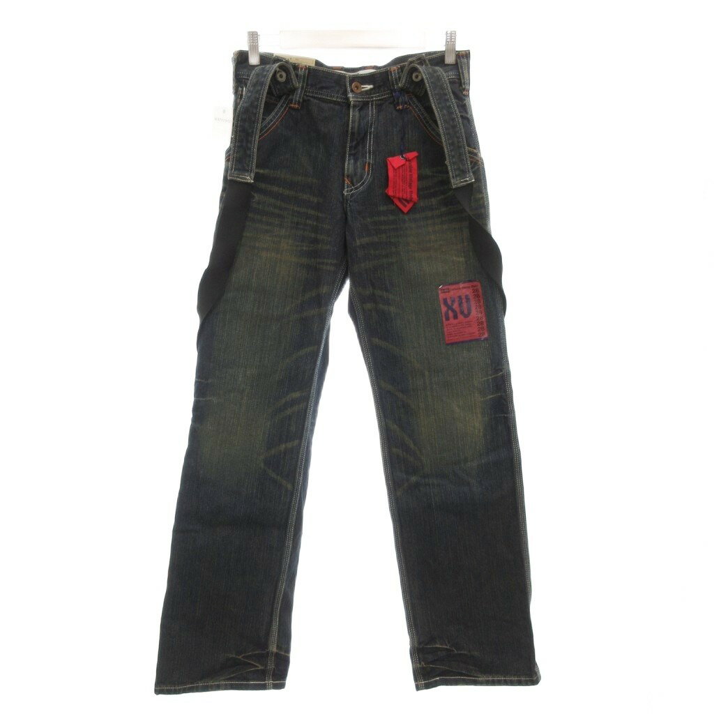 【中古】未使用品 エドウィン EDWIN タグ付き 405XVS XU-S ペインター デニムパンツ ジーンズ W28 サスペンダー シンチバック ヴィンテージ加工 ダークインディゴ /AE メンズ 【ベクトル 古着】 251125