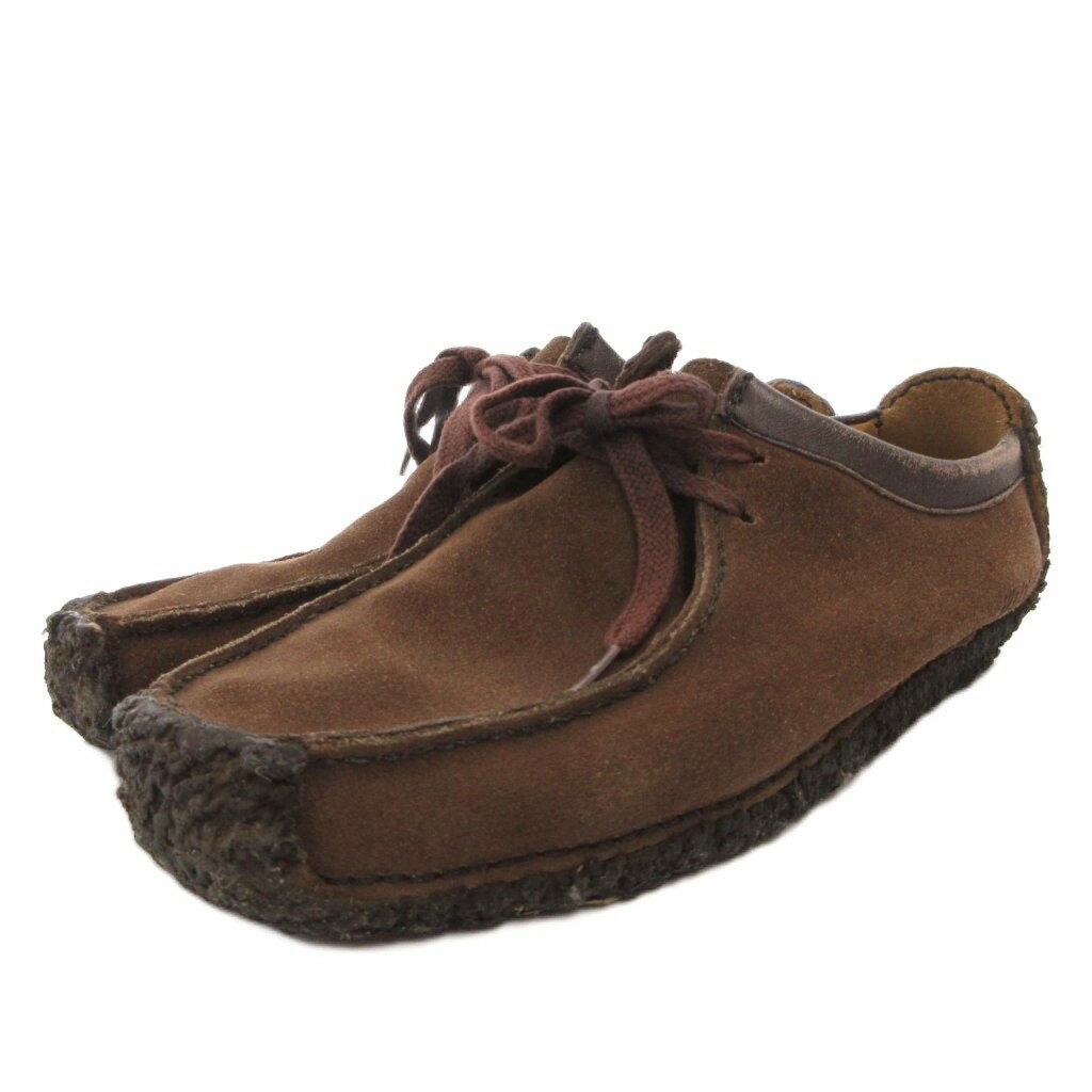 【中古】クラークス clarks Wallabees モカシンシューズ スエード 7M 茶 ブラウン 31342 /FF レディース 【ベクトル 古着】 260316