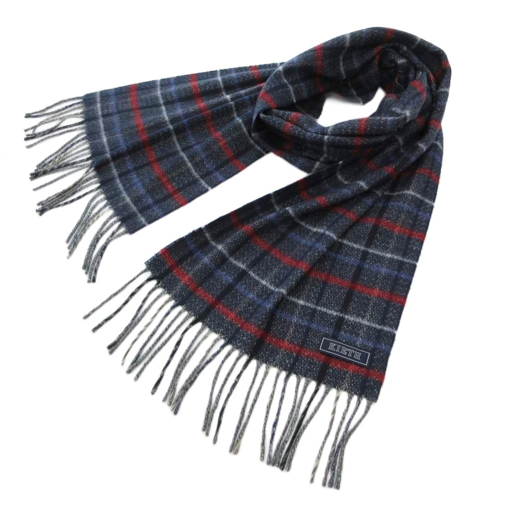 For Women - 【中古】キース KEITH 美品 マフラー ネイビー チェック柄 フリンジ /MG レディース 【ベクトル 古着】 260514