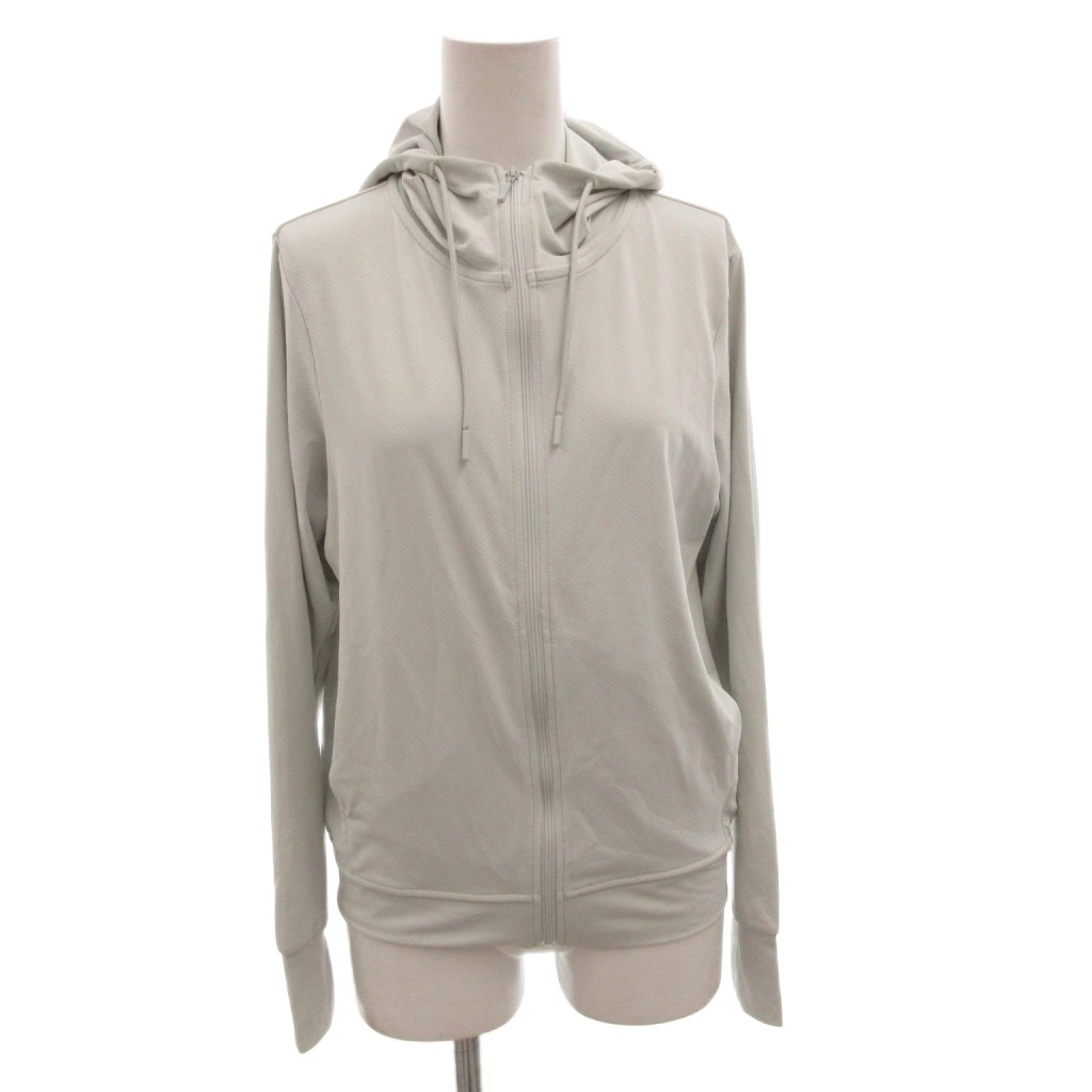 【中古】ユニクロ UNIQLO 26SS エアリズムUVカットメッシュフルジップパーカ 長袖 S ライトグレー /FF レディース 【ベクトル 古着】 260724