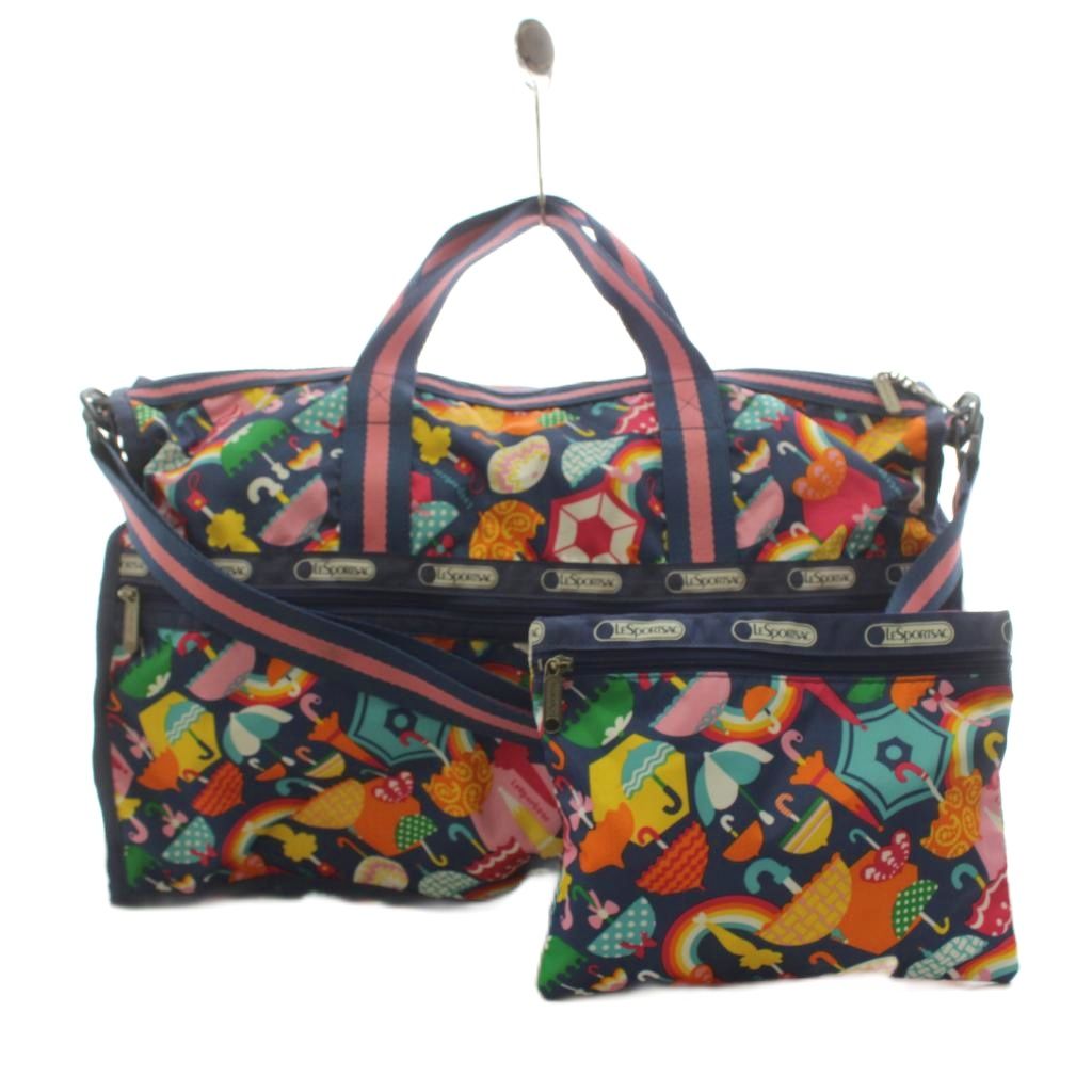 【中古】レスポートサック LesportSAC ボストンバッグ ハンドバッグ ショルダーバッグ 2way ポーチ付き 総柄 ナイロン マルチカラー オレンジ ピンク 黄 イエロー 紺 ネイビー /AN レディース 【ベクトル 古着】 260814ブランドレスポートサック LesportSAC実寸サイズ持ち手の長さ：約30cm　ヨコ：約51cm　タテ：約30cm　マチ：約23cm　ショルダーの長さ：約66〜113cm　（ポーチ）　縦20cm×横24cm　素材ナイロン色マルチカラー オレンジ ピンク 黄 イエロー 紺 ネイビー状態マチに黒い汚れ。内側に黄色いシミがございますが、その他に目立ったダメージはなく、問題なくご使用いただける商品です。 ※あくまでも中古品ですので掲載写真や記載内容をご確認いただき、ご理解の上ご購入ください。付属品ポーチ商品のお問い合わせの回答を休止しております。＊各商品ページの商品詳細等をご確認の上ご購入ください。【中古】レスポートサック LesportSAC ボストンバッグ ハンドバッグ ショルダーバッグ 2way ポーチ付き 総柄 ナイロン マルチカラー オレンジ ピンク 黄 イエロー 紺 ネイビー /AN レディース 【ベクトル 古着】 260814状態ランク　”AB”詳細については、下記および「状態ランクについて」ページをご覧ください。未使用・新品の商品ほぼ新品同様の商品使用感が少なく、かなり状態の良い商品使用感はあるが、傷や汚れの少ない商品使用感の他、傷や汚れが見られる商品かなり大きな傷みがある難あり商品※S〜CランクはUSED品となりますので、使用感をご理解の上でご入札下さい。状態ランクについてinformationブランドレスポートサック LesportSAC実寸サイズ持ち手の長さ：約30cm　ヨコ：約51cm　タテ：約30cm　マチ：約23cm　ショルダーの長さ：約66〜113cm　（ポーチ）　縦20cm×横24cm　素材ナイロン色マルチカラー オレンジ ピンク 黄 イエロー 紺 ネイビー状態マチに黒い汚れ。内側に黄色いシミがございますが、その他に目立ったダメージはなく、問題なくご使用いただける商品です。 ※あくまでも中古品ですので掲載写真や記載内容をご確認いただき、ご理解の上ご購入ください。付属品ポーチ商品のお問い合わせの回答を休止しております。＊各商品ページの商品詳細等をご確認の上ご購入ください。本商品は一点物です他サイトや店舗にて販売している商品です。多少のお時間差にて欠品になることもございます。予めご了承頂ますようお願い致します。ベクトル・サイズガイドはこちらこの商品と同じブランドの商品を見る
