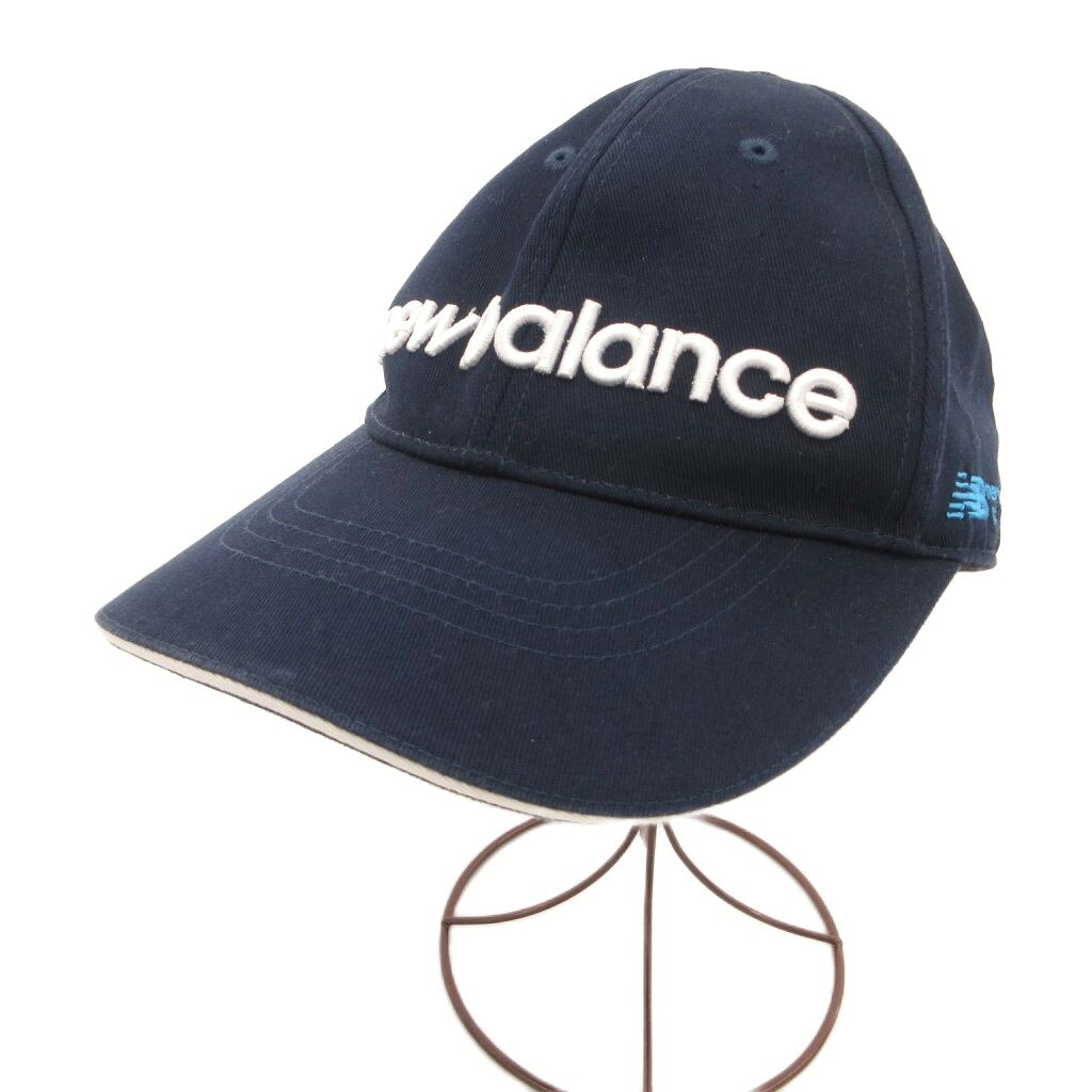 【中古】ニューバランス NEW BALANCE キャップ 帽子 ロゴ刺繍 FR 紺 ネイビー 012-2987003 /JS メンズ 【ベクトル 古着】 260827