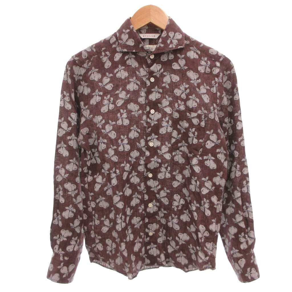 【中古】エトネ ETONNE Albini リネンシャツ 長袖 総柄 ホリゾンタルカラー S 茶 ブラウン /GV メンズ 【ベクトル 古着】 260914表記サイズS実寸サイズ肩幅：41cm　身幅：58cm　着丈：66cm　袖丈：60cm　　素材リネン色茶 ブラウン 仕様ポケット×1状態若干の使用感はございますが、特筆するようなダメージはなく、比較的きれいなお品です。 ※あくまでも中古品ですので掲載写真や記載内容をご確認いただき、ご理解の上ご購入ください。付属品付属品なし、写真に写っている物が全てです。備考ETU21012-JZ 協同組合 関西ファッション連合 こちらのお品物は店舗で保管しておらず、店頭販売出来かねます。（※お取り寄せも出来かねます）商品のお問い合わせの回答を休止しております。＊各商品ページの商品詳細等をご確認の上ご購入ください。【中古】エトネ ETONNE Albini リネンシャツ 長袖 総柄 ホリゾンタルカラー S 茶 ブラウン /GV メンズ 【ベクトル 古着】 260914状態ランク　”A”詳細については、下記および「状態ランクについて」ページをご覧ください。未使用・新品の商品ほぼ新品同様の商品使用感が少なく、かなり状態の良い商品使用感はあるが、傷や汚れの少ない商品使用感の他、傷や汚れが見られる商品かなり大きな傷みがある難あり商品※S〜CランクはUSED品となりますので、使用感をご理解の上でご入札下さい。状態ランクについてinformation表記サイズS実寸サイズ肩幅：41cm　身幅：58cm　着丈：66cm　袖丈：60cm　　素材リネン色茶 ブラウン 仕様ポケット×1状態若干の使用感はございますが、特筆するようなダメージはなく、比較的きれいなお品です。 ※あくまでも中古品ですので掲載写真や記載内容をご確認いただき、ご理解の上ご購入ください。付属品付属品なし、写真に写っている物が全てです。備考ETU21012-JZ 協同組合 関西ファッション連合 こちらのお品物は店舗で保管しておらず、店頭販売出来かねます。（※お取り寄せも出来かねます）商品のお問い合わせの回答を休止しております。＊各商品ページの商品詳細等をご確認の上ご購入ください。本商品は一点物です他サイトや店舗にて販売している商品です。多少のお時間差にて欠品になることもございます。予めご了承頂ますようお願い致します。ベクトル・サイズガイドはこちらこの商品と同じブランドの商品を見る