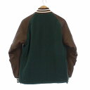 【中古】ノンネイティブ nonnative STUDENT PUFF JACKET W/N TWILL WITH GORE-TEX INFINIUM スチューデントパフジャケット スタジャン ブルゾン 切替 0 XS 緑 茶 グリーン ブラウン NN-JU4251 /KH メンズ 【ベクトル 古着】 231118