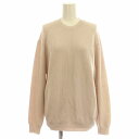 【中古】トゥモローランド TOMORROWLAND 22AW キャッシュウール クルーネックプルオーバーニット ウール ニット セーター S ピンクベージュ /...
