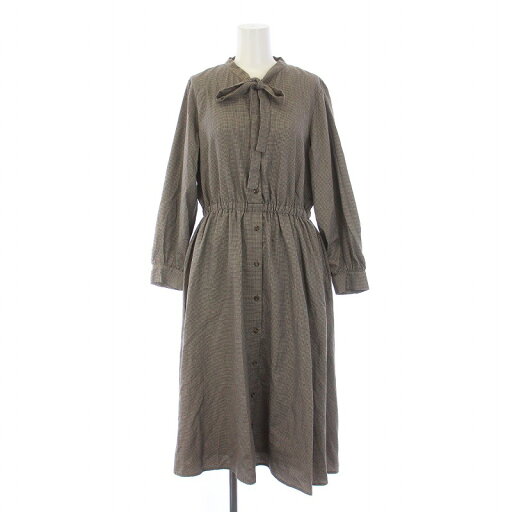 【中古】エニィスィス エニシス anySiS 21AW ワンピース ひざ丈 長袖 千鳥格子 リボン 2 M 茶 ブラウン /BM レディース 【ベクトル 古着】 241218 【中古】エニィスィス エニシス anySiS 21AW ワンピース ひざ丈 長袖 千鳥格子 リボン 2 M 茶 ブラウン /BM レディース 【ベクトル 古着】 241218