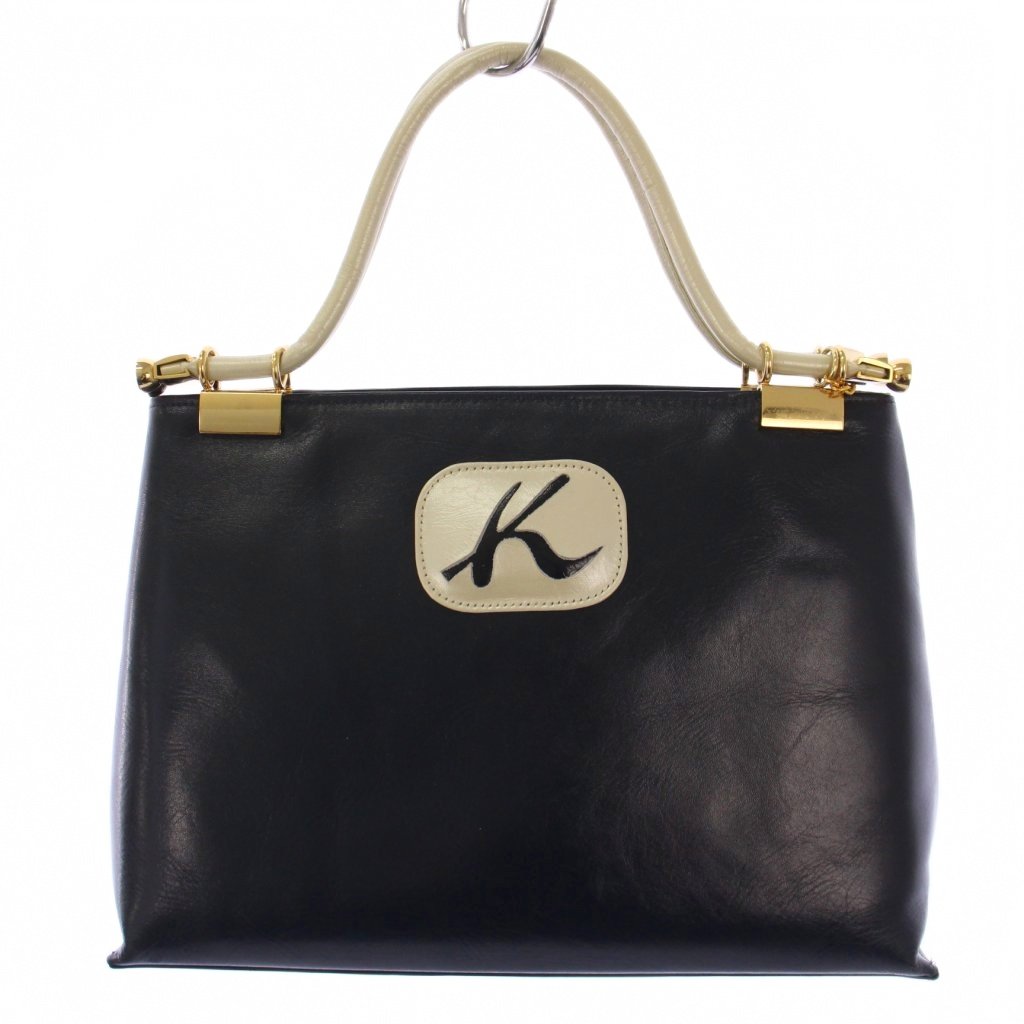 【中古】キタムラ Kitamura ハンドバッグ ポーチ付き レザー ネイビー ホワイト /BM レディース 【ベクトル 古着】 250910(4)