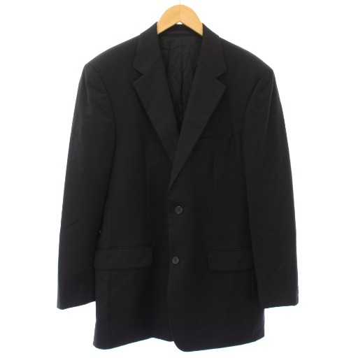 【中古】ヒューゴボス HUGO BOSS テーラードジャケット ストライプ柄 50 黒 40790/070 /TK メンズ 【ベクトル 古着】 251030