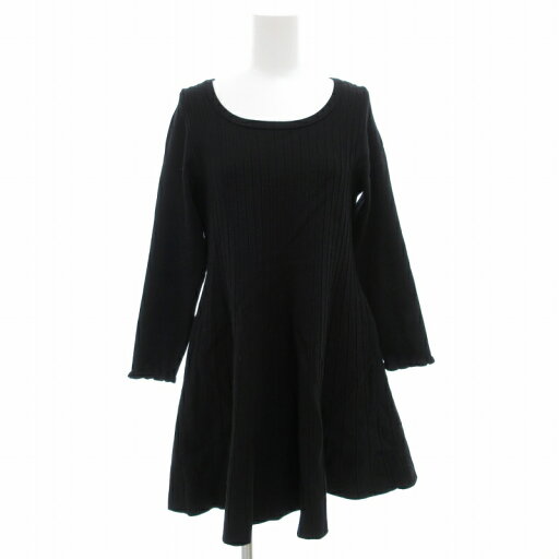 【中古】トゥービーシック TO BE CHIC リブニットチュニック ワンピース 長袖 ナイロン 2 黒 ブラック /GV レディース 【ベクトル 古着】 250704 【中古】トゥービーシック TO BE CHIC リブニットチュニック ワンピース 長袖 ナイロン 2 黒 ブラック /GV レディース 【ベクトル 古着】 250704