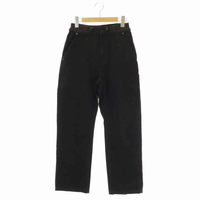 【中古】未使用品 エックスガール x-girl ×YURINO 20AW DUCK PANTS パンツ ワイド ストレート ドロスト S 黒 ブラック /CX ■OS レディース 【ベクトル 古着】 230313