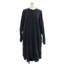 【中古】イクナ/スズキタカユキ ikkuna / suzuki takayuki shirt coat シャツコート スプリングコート ロング 1 黒 ブラック /DF ■OS レディース 【ベクトル 古着】 230929