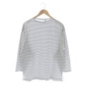 【中古】キャプテン サンシャイン KAPTAIN SUNSHINE 23SS Hard Twisted Border Jersey Boatneck L/S TEE Tシャツ カットソー 長袖 ボーダー 36 白 ホワイト グレー /DF ■OS メンズ 【ベクトル 古着】 231024