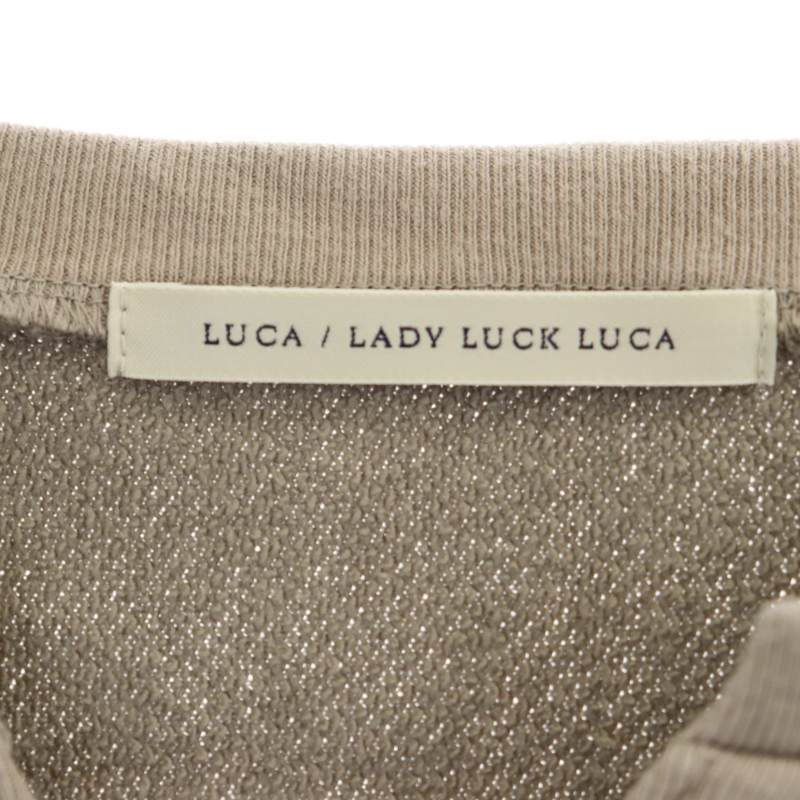 【中古】レディラックルカ LADY LUCK LUCA ポンチョ 七分袖 ワッフル プルオーバー グレージュ /DO ■OS レディース 【ベクトル 古着】 231113 3