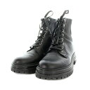 【中古】ジャンヴィトロッシ Gianvito Rossi Martis ショートブーツ レースアップ レザー 37 24cm 黒 ブラック /AK15 レディー...