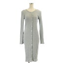 【中古】セオリー theory COMPACT RIB FITTED CARDIGAN ロングカーディガン 長袖 リブ S グレー /ES ■OS レディース ...